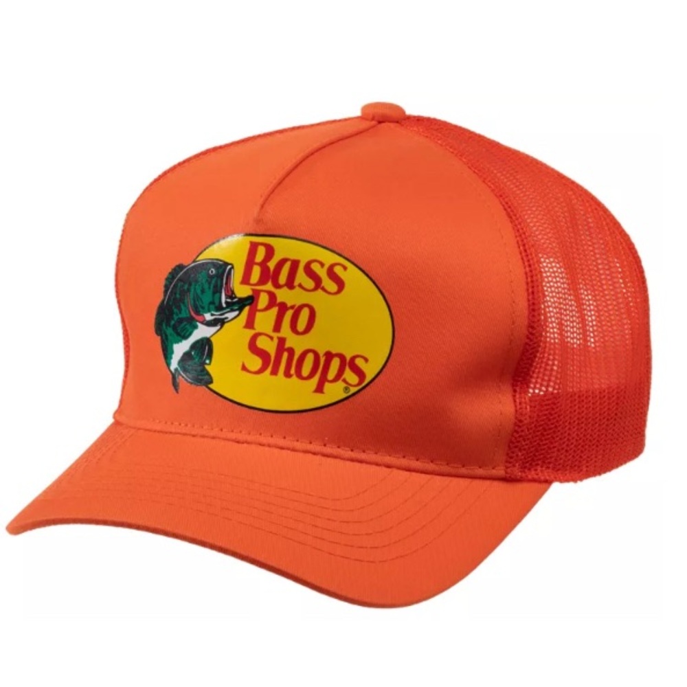 Bass Pro Shops Mesh Trucker Cap Orange Unisex New